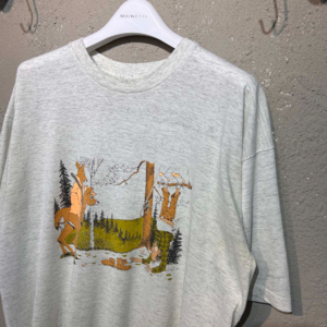 [Mr.Ricco]90s vintage t-shirt &#039;hunter DEER,&#039; made in Canada ( Loose 105, over 110 ~)