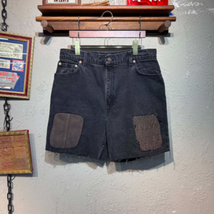 [LEVI&#039;s]90s Hand Sewing repaired vintage 551 wild-cut Shorts, made in u.s.a( ~ 33.5in)