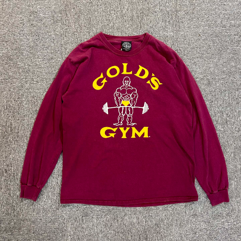 [GOLD GYM]90s Long sleeve t-shirt, made in u.s.a ( ~over 105)